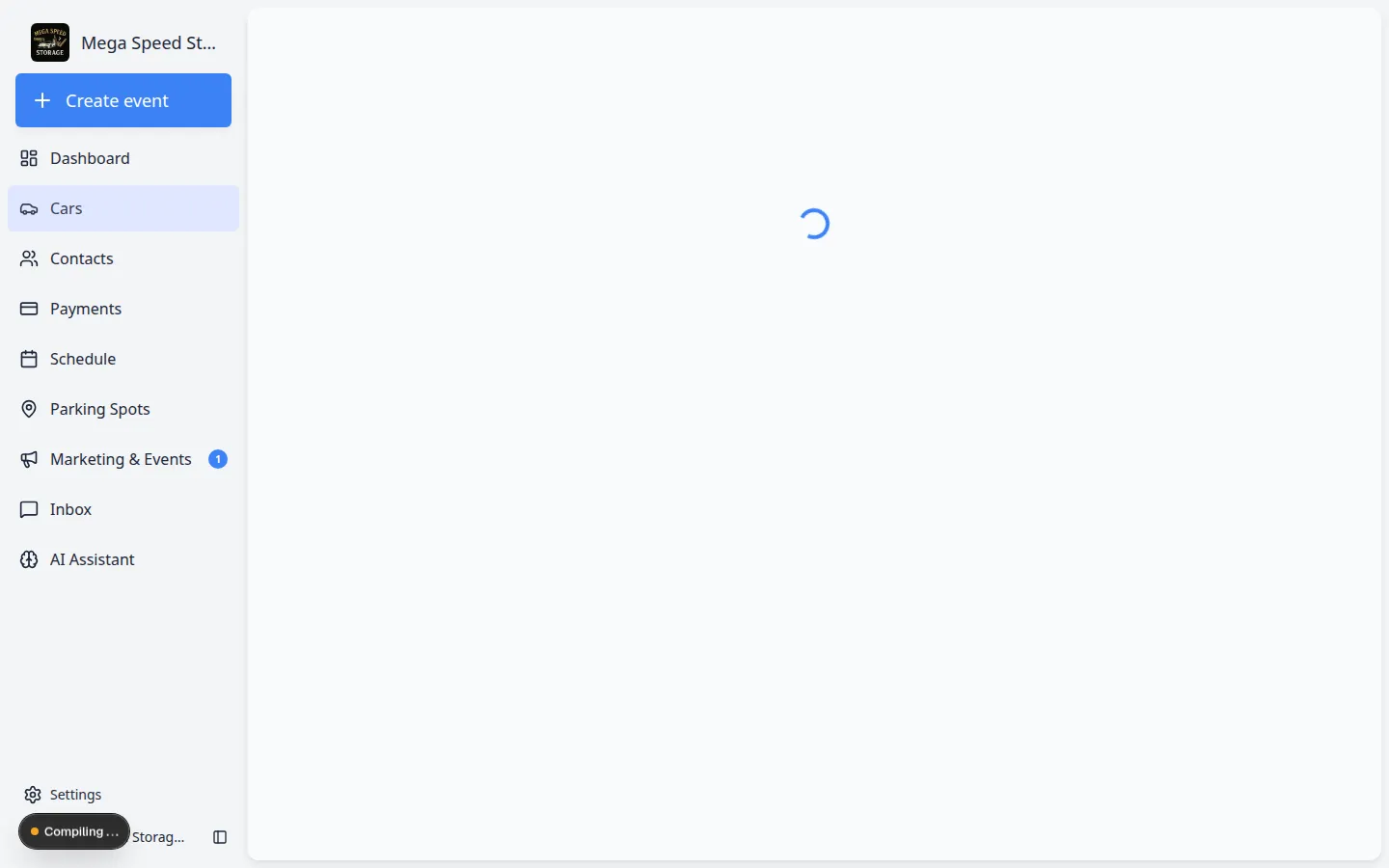 Activity Feed on a car detail page showing scheduled, in progress, and completed events