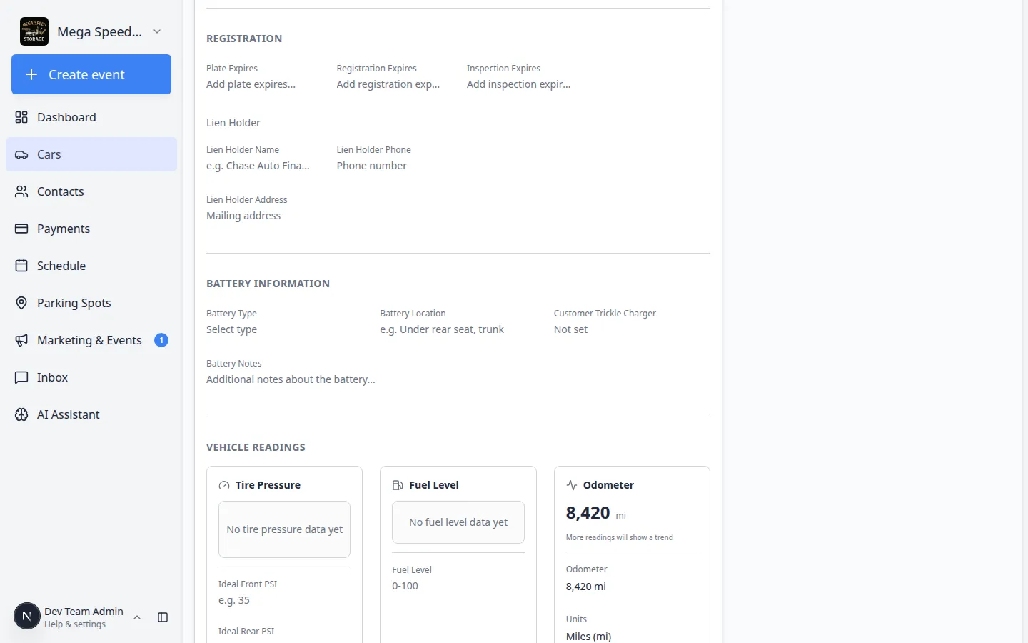 Market Data section on a car detail page showing Classic.com price chart with tabs for price over time and related views
